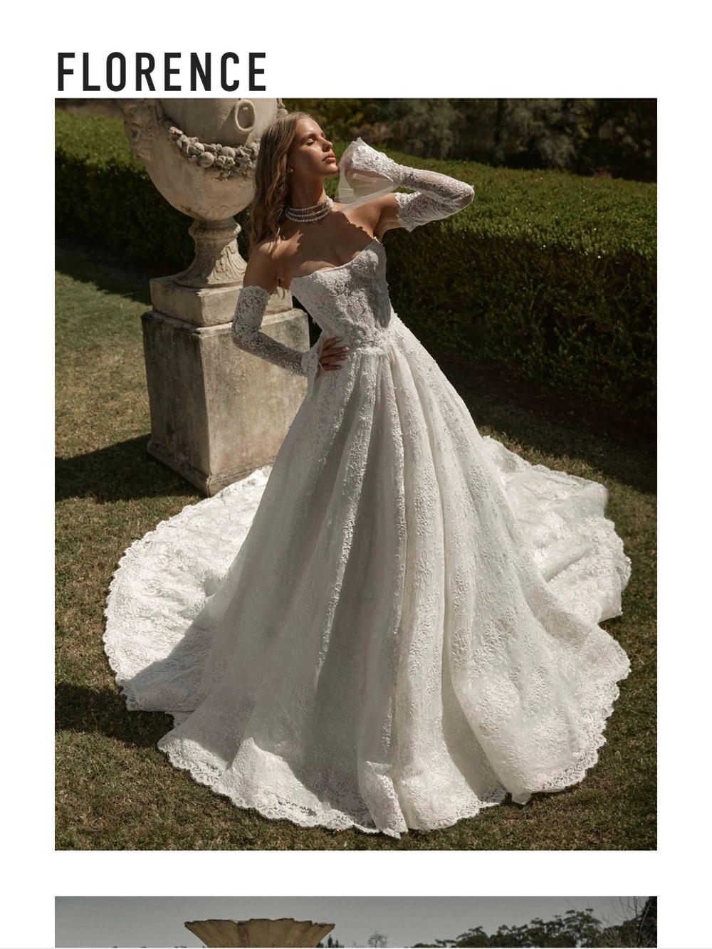 Blanche Bridal Florence Lace Wedding Dress in White